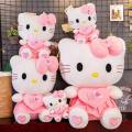New Hello Kitty Plush Toys Pink bowknot Dress Kitty Cat Doll Stuffed Toy Super Cute Birthday Gift For Children's. 