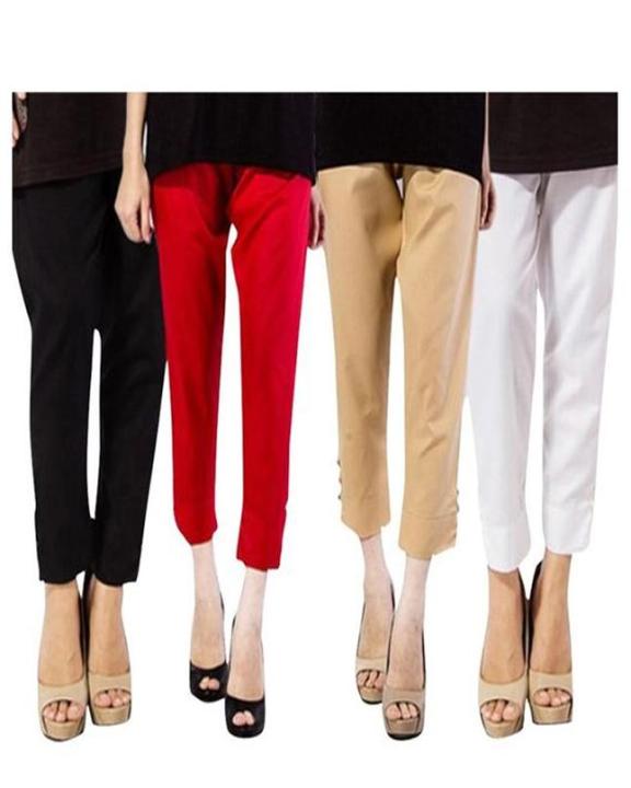 Pack%20Of%203%20Multicolour%20Cotton%20Trouser%20For%20Women%20-%20Image%203