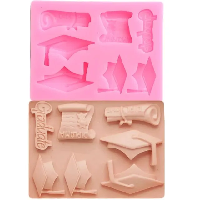 Graduation%20Theme%20Silicone%20Fondant%20Mould%20-%20Image%203