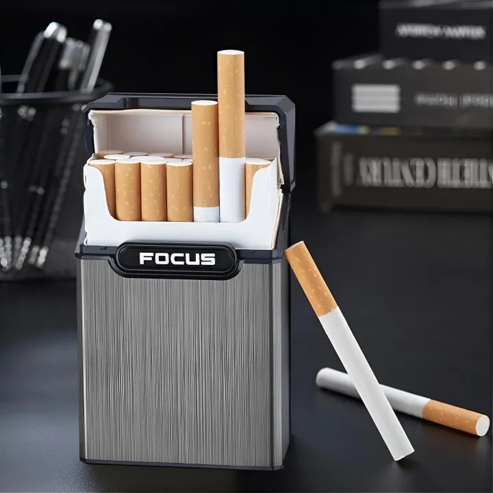 FOCUS%20Cigarette%20Case%20ABS%20Plastic%2020pcs%20Cigarette%20Capacity%20Cigarette%20Box%20Smoking%20Accessary%20And%20card%20box%20Gift%20for%20Men%20-%20Image%205