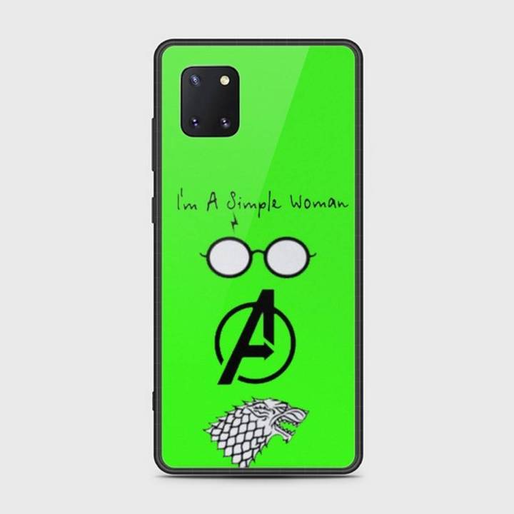 Samsung Galaxy Note 10 Lite Cover - SkinLee HQ Infinity Glass Case (Soft) - I am a simple woman - SKINLEE-620-1-759-448