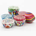 Kitchen Baking 100 Pcs Rainbow Paper Cake Cup Muffin Party Tray Bakeware Stands Cupcake Cases Liners Wedding Party 12CM. 