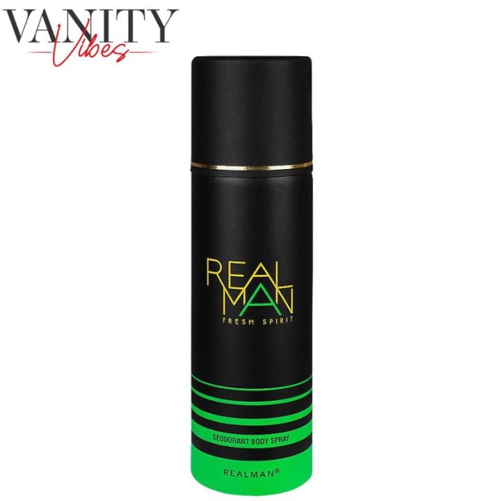 Real Man Fresh Spirit Deodorant Body Spray 150ml Long‑Lasting Fresh ...