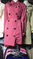 Women Autumn Winter Lapel Double-breasted Midi Coat Woolen Outwear. 