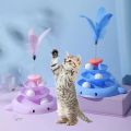 Cat Tower Toy Interactive Toys For Cat Three Tier Turntable Cat Track Tower Funny Cat Toy. 