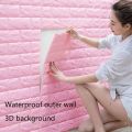 1pcs 3D Brick Stone Wall Sticker Self-Adhesive Foam Wallpaper Panels Room Decal 70*77cm. 