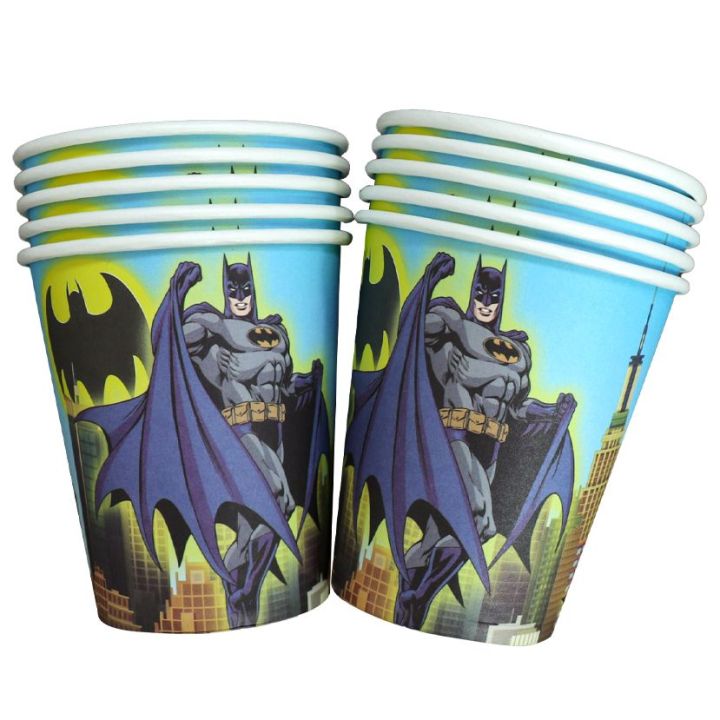 BATMAN THEME PAPER CUPS ( PACK OF 10 PAPER CUPS )
