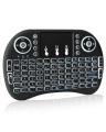 MINI I8 Wireless Backlit 2.4GHz Touchpad Keyboard Air Mouse For TV Box MINI PC - Black. 