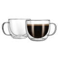 Bistro Heat Resistant Double Wall Glass Coffee Mug - Insulated Clear tea cup set – 1 pc. 