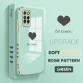 TA for Infinix Note 10 Pro / Note 10 Pro NFC Back Cover + Free Lanyard Simple Love Luxury 6D Plating Case Side Pattern Soft Silicone Square Phone Cases. 