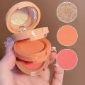 3-in-1 Highlighter + Contour & Blush 3-in-1 Sculpt Contour Platte, Glow Pinkish Highlighter Makeup Palette Long-Lasting & Pigment Makeup Palette. 