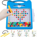 Toddler Travel Toys - Magnetic Drawing Board for Kids and Toddlers - Doodle Board with Magnetic Pen and Colorful Beads Magnetic Dot Art Travel Toy for Kids Ages 3 and Up Boys Girls. 
