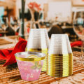 25Pcs Plastic Cups 9 Oz Clear Plastic Glasses Disposable Drinkware Wedding Party Cocktail Cups for Birthday Christmas Anniversary. 
