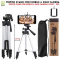 Tripod Stand For Mobile Phones, Camera & DSLR With Mobile Phone Holder - Portable & Adjustable Tripod Stand 1 Feet / 3.5 Feet / 5 Feet 3110 & WT330A - Universal Tripod Stand For Mobile & YouTube Videos - Phones Light Weight Premium Quality - For Vlogging. 