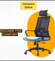 Office Chair Adjustable Computer Swivel Modern Ergonomic home Chair Fabric Mesh Chair with Back Support Arms and Wheels for Home Work and Students Study Black. 