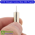 2 pair Micro 3V DC Helicopter Coreless Motor With Propeller by electrica (2 moter & 2 Propeller ). 