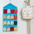 16 Pockets Hanging Pouch Closet Holder Storage Organizer, Multi layer Hanging Storage Bag Case Organizer Pouch for Socks, Pants, Underwear, Small Items etc. 