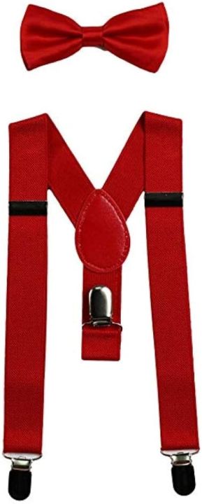 Elastic%20Gallace%20Suspenders%20Set%20With%20Silk%20Bow%20Tie%20For%20Boy's%20Girl's%20(%205%20Years%20To%2014%20Years)%20-%20Image%207
