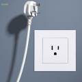 Wall Mounted Socket Panel Square Socket Panel US Plug for Office Commercial. 