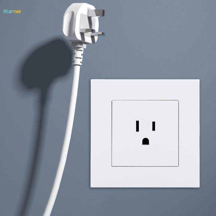 Wall Mounted Socket Panel Square Socket Panel US Plug for Office Commercial