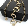 Classic Cool Punk Gothic Moon Sun Metal Belt Personality Ladies Vintage High Waist Chain Belt Gold Color Pendant Belt. 
