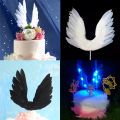 Swan wing Wedding Cake Topper For Valentines Day Decor Feather Party Supplies. 