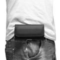 PU Leather Horizontal Waist Belt Clip Pouch Phone Bag For Men All Phone Universal Waist Pocket Running Belt Pouch Bag. 