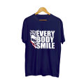 Every Body Smile Joker Printed Cotton Halfsleeves Oneck Tshirt. 