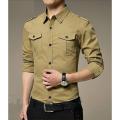 Xeesh Collection Khaki Double Pocket Style Shirt For Men EC-126(A). 