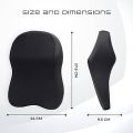 Leather Car Neck Pillow 3D Memory Foam Back Rest Lumbar Cushion - Easy to install, adjustable strap fits all car seats. 
