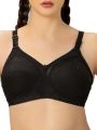 Bebelle, DORIA Cotton, Bra for women and girls, Semi Formal Control Bra, Black, B Cup/C Cup/D Cup/DD Cup. 