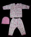 Newborn Baby Winters Cotton Suit (New Born Babies Warm Clothing Dress) 3 Pcs Set. 