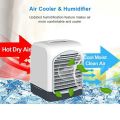 Portable Mini Desktop Air Conditioner USB Small Fan Cooling Humidifier Aromatherapy Air Cooler with Ice Water Tank. 