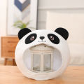 Panda Hood Hat Universal Black Eye Circle Panda Plush Hat. 