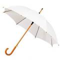 Hi Charlie Wooden Handle Umbrella -White. 