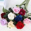 Red color Artificial flowers bouquet High-quality /faux flowers Silk material Red silk rose flower Bouquet arrangement Rose flower design Wedding home table decoration for Wedding decoration Home. 
