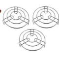 STAINLESS STEEL KITCHEN UTENSIL HEAVY HOT POT STAND PLATE STAND HOT PLATE STAND STEAMER  Handi stand  Set of 3 ( 2x 6inch, 1 x 12inch). 