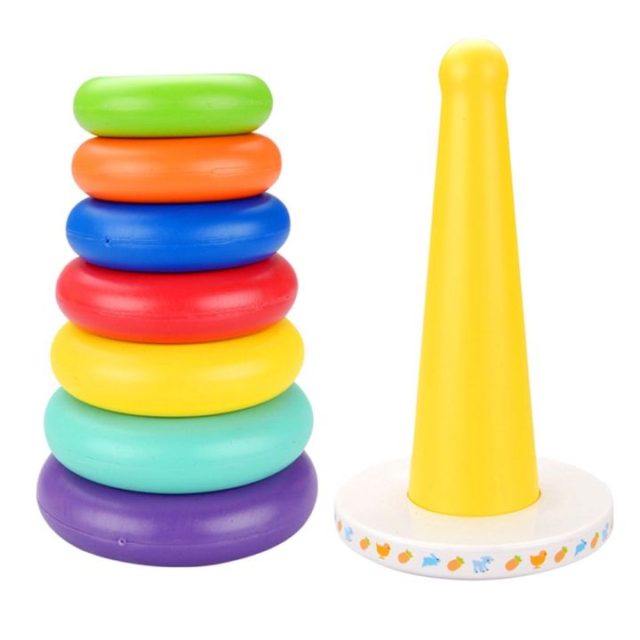 Stacking%20Rainbow%20Ring%20Toy%20Montessori%20Plastic%20Circle%20Pyramid%20Stack%20Sort%20Tower%20-%20Image%203