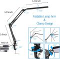 ENRG LED Bar Desk Lamp Swing Arm Desk Light With Clamp 3 Lighting 10 Brightness Eye Caring Modes Reading Desk Lamps for Home Office 360°Spin Video Shooting Youtube Tiktok Instagram. 