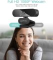 Webcam for PC with Microphone, AGPTEK 1080P Full HD Webcam with Tripod for Zoom, Conference, Studying, Compatible with Windows, Mac and Android. 