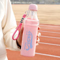 650ml plastic water cup Internet celebrity same style Coke bottle detachable cup anti-leak cup sports water bottle cup with handle. 