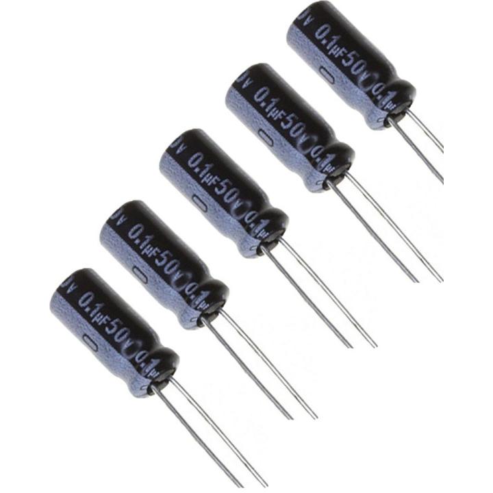 50 Pcs Aluminum Electrolytic Capacitors 0.1uF 50V Capacitor