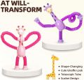 Telescopic Giraffe Suction Cup Toy, Fun Educational Stress Relief Toy for Kids, Pop Stretchable Giraffe's Leg Fidget Toy. 