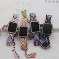 New Bohemian Style Woven Hand Strap Rectangle led Women's Watch Mori Girl Student's Watch Ethnic Style LED Watch. 