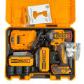 Ingco Original 20V Lithium-Ion Cordless 500N.m Impact Wrench with 2 Pcs 4.0Ah Batteries with Charger. 