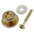 3Pcs Accessories: 1 Pcs Square Style Jack Plate Guitar Bass Jack 1/4 Output Input Jack Socket & 2 Pcs Strap Button with Mounting Screw for Guitar Mandolin. 