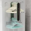 Large Capacity Foldable Retractable Clothes Hanger Organizer No Punching Expandable Multi-Functional Storage Organizer Shelf Plastic DIY Balcony Clothes Hanger Stacker Home. 