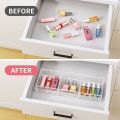 3 Section Acrylic Drawer Organizer Tray, Clear Desk Makeup Tray Organizer for Drawer, Office Shallow Drawer Organizer(11.8x4.3 inch). 