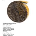 Fireplace Gasket Tape High-temperature Resistant Fireplace Tape Seal Rope Gasket Prevent Smoke Leakage Self-adhesive Wood Stove Flat Gasket Tape Heat-resistant Gasket for Fireplaces. 