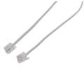 Black Coil Cable-3 x 6P2C RJ11 Telephone Cable-White. 